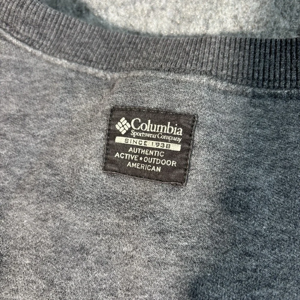 Columbia Sweatshirt Mens XXL Gray Crewneck‎ Pullover Fleece Outdoor Casual Heavy